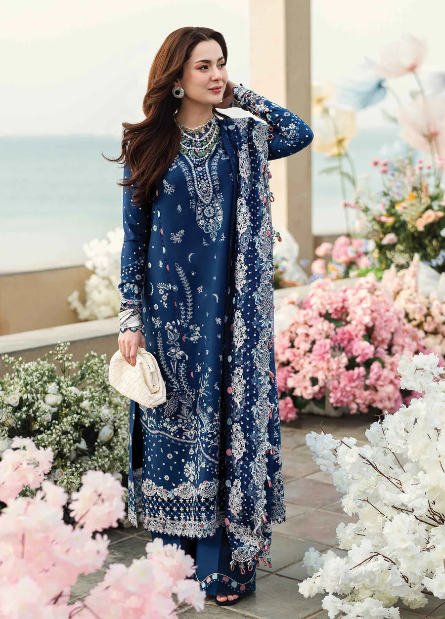Embroidered Dhanak 3-Piece Suit with Embroidered Shawl - D-109