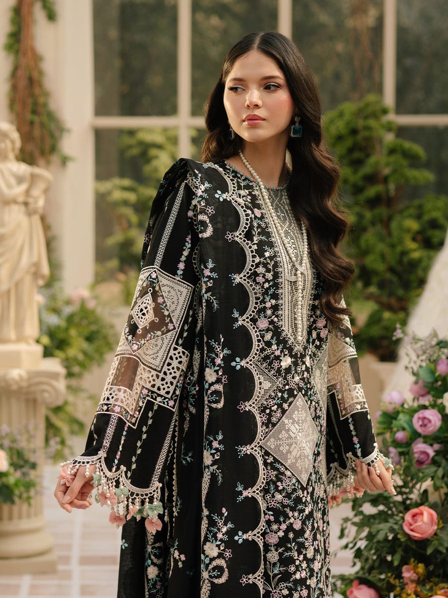 Embroidered Dhanak 3-Piece Suit with Embroidered Shawl - BL-042