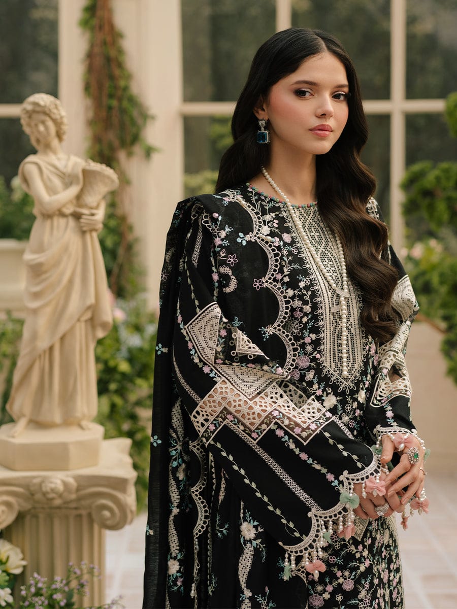 Embroidered Dhanak 3-Piece Suit with Embroidered Shawl - BL-042
