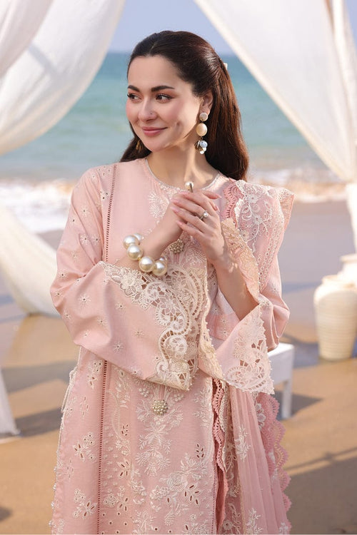 Embroidered Dhanak 3-Piece Suit with Embroidered Shawl - BL-094