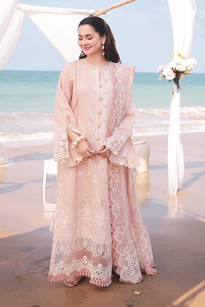 Embroidered Dhanak 3-Piece Suit with Embroidered Shawl - BL-094