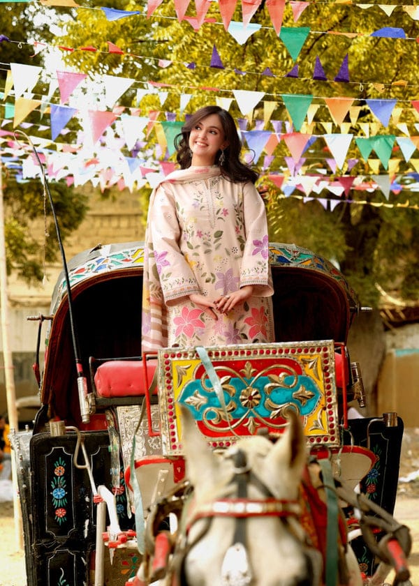 Embroidered Dhanak 3-Piece Suit with Embroidered Shawl - BL-101