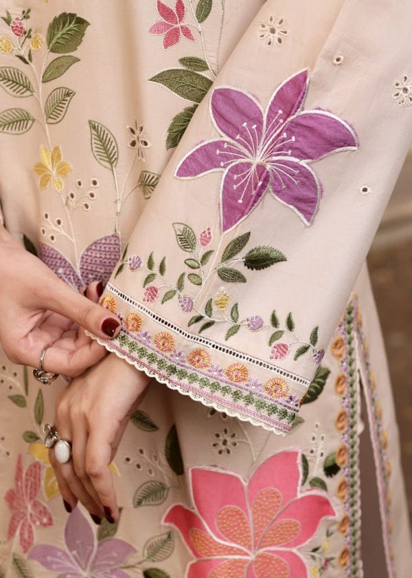 Embroidered Dhanak 3-Piece Suit with Embroidered Shawl - BL-101