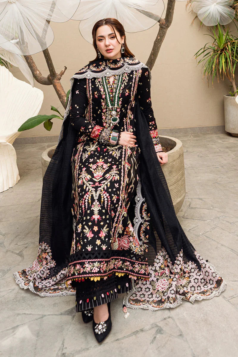 Embroidered Dhanak 3-Piece Suit with Embroidered Shawl - D-112
